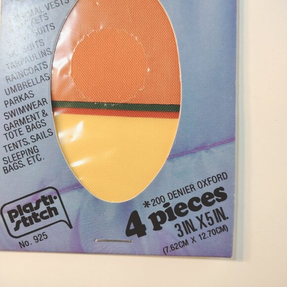 Plasti Stitch Iron On Nylon Fabric Patch Heavyweight 4 Piece 3x5 Mend Sportswear - Picture 4 of 11